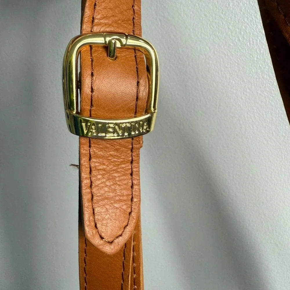 Green Leather Valentina Bag Purse Brown and Gold‎